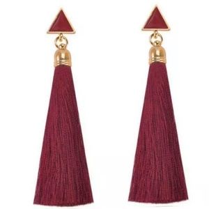🔻Fringe Tassel Dangle Earrings TRIANGLE Stud NWT